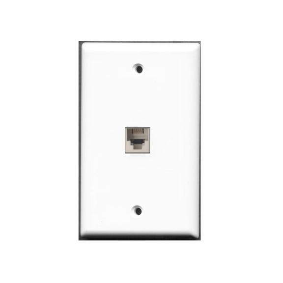 Ultra Spec Cables RJ11-RJ12 Phone Wall Plate 1 Port - 1 Unit