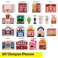 thumbnail image 3 of Set de juego urbano de madera Zany Trains con 20 edificios y letreros, 3 of 9