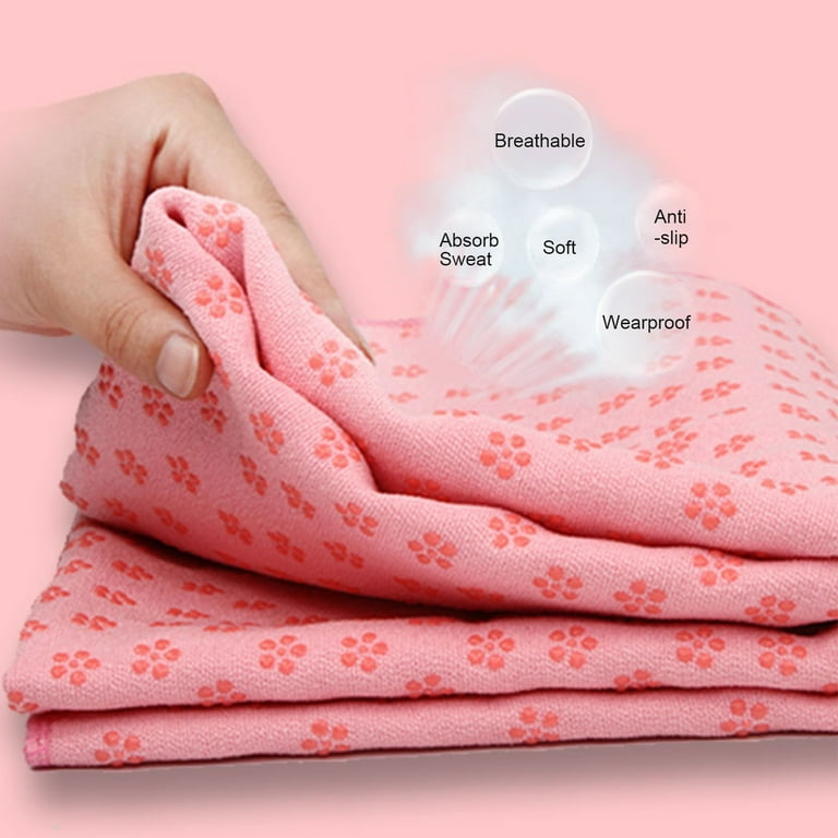 Hot Yoga Towel,Non-Slip Yoga Mat Cover,Eco-Friendly,Exclusive Pockets Cover  Each Corner of The mat,Microfiber Yoga Towel,Ideal for Bikram, Hot Yoga
