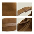 thumbnail image 5 of Genuine Grade Cow Leather Women's Dumpling Hobo Soft Matte Suede Cowhide Shoulder Crossbody Bags Adjustable Handle HandBag New, 5 of 19