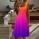 thumbnail image 2 of Vestido estampado de cuello redondo sin mangas cómodo de verano informal de moda para mujer Pompotops  ghjkhdj4858, 2 of 5