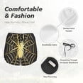 thumbnail image 4 of Bixox Women's Gold Spider On The Web pattern 2 in 1 Running Shorts - Lightweight Athletic Workout Gym Yoga Shorts Liner with Pockets - Small, 4 of 5