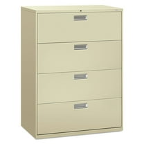 HON 4 Drawers Lateral Lockable Filing Cabinet, Putty