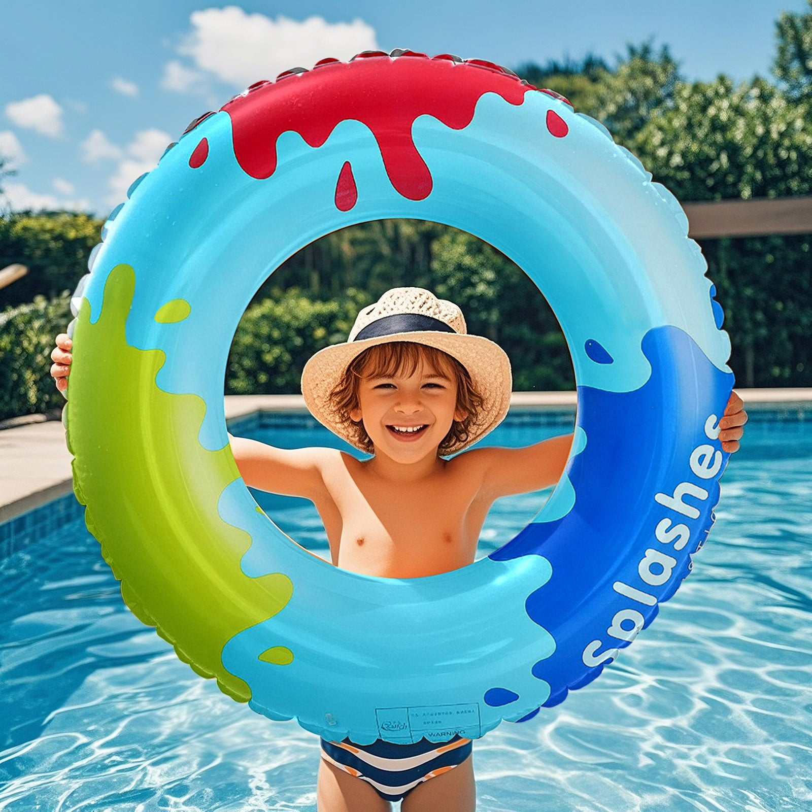 Hbdhejl Swimming Ring Inflatable Pool Floats Swim Tube Summer