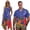 Haiti Flag, variant on Hippie Flower Hawaii Matching Couple Outfits Husband and Wife Clothing Fashionable Loose Swing Sundresses with Soft Fabric Lightweight Fit for Outdoor Picnic
