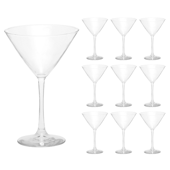 Martini Glasses by ARC 10 oz. Set of 10, Bulk Pack - Perfect for Hotel, Bar, Restaurant or Lounge - Clear