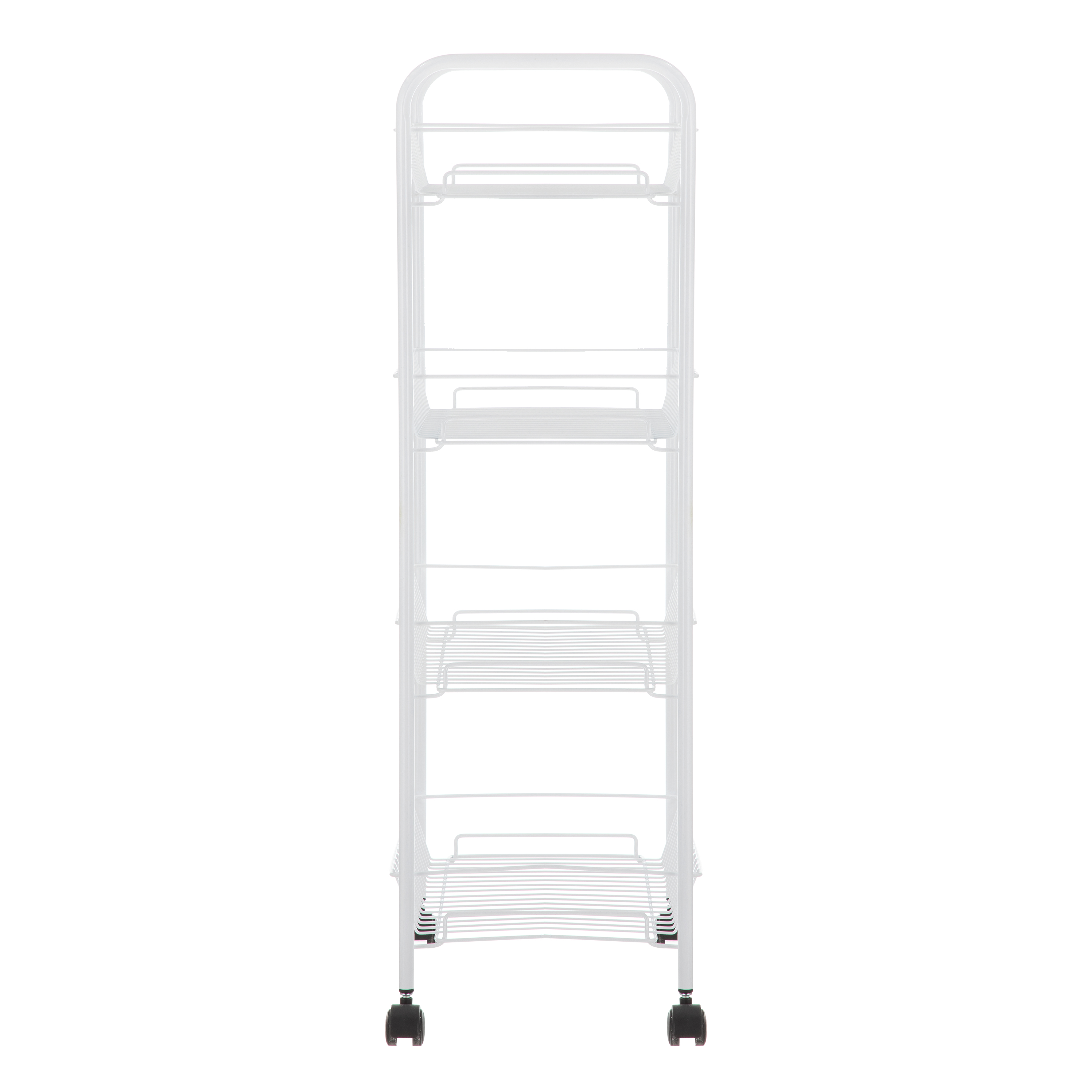 Mainstays 4 Tier Wire Organization Cart, White - image 5 of 11