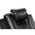thumbnail image 3 of Benz LED & Power Recliner Chair Made With Faux Leather in Black, 3 of 11