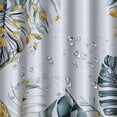 thumbnail image 5 of Orinice Blue Tropical Leaves Shower Curtain Palm Leaf Jungle Botanical Watercolor Banana Monstera Plant Summer Abstract Modern Natural Aesthetic Art Bath Curtain with Hooks 60x72, 5 of 7