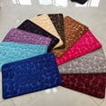 thumbnail image 3 of Alfombrilla de baño de terciopelo de franela superabsorbente y antideslizante, de secado rápido, lavable a máquina, alfombrilla de puerta suave y gruesa, 3 of 4