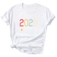 thumbnail image 2 of Blouse d'Été à Manches Courtes Grande Taille pour Femmes Mode T-Shirt Imprimé Uni à Manches Courtes pour Femmes Hauts T-Shirt à Col en V pour Femmes en Liquidation, 2 of 5