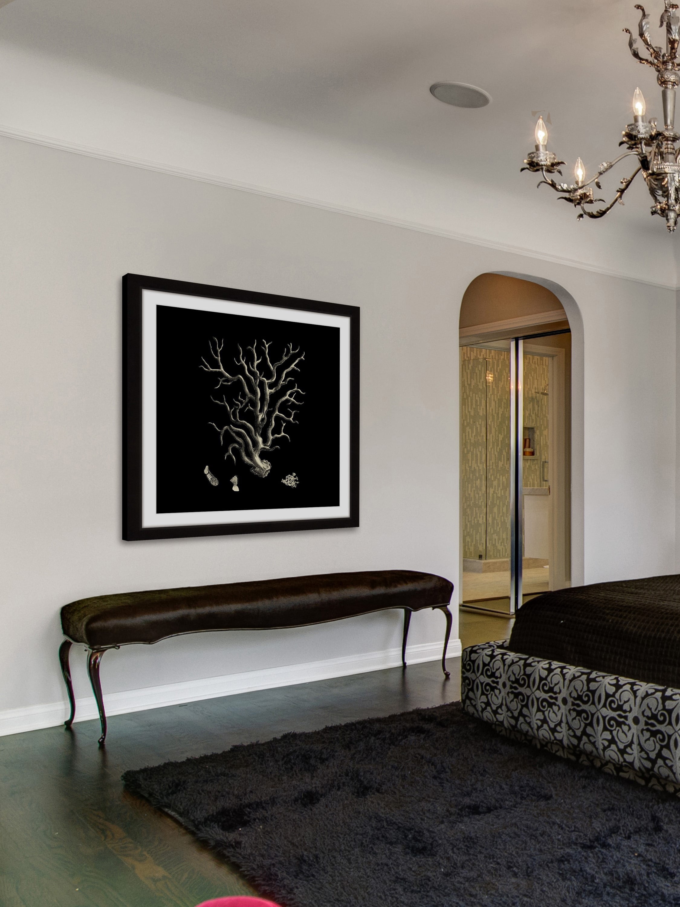 "Black & Tan Coral I" Framed Painting Print