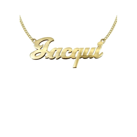 14K Gold  Plain Gold Name Plate Necklace | Style #21