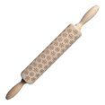 thumbnail image 1 of Rodillo de madera para Navidad, rodillo de madera para vacaciones, rodillo con relieve para hornear, decorar pan, , y repostería , estilo H, 1 of 8