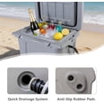 thumbnail image 6 of LiteHaven 25QT Hard-Sided Rotomolded Coolers, Turquoise Small Ice Chest with T-Latches, Insulated Travel & Camping Cooler, Beach Essentials  Grey, 6 of 18
