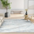 thumbnail image 5 of Well Woven Abstract Marrakech Modern Mid-Century Brushstroke Flat-Weave Blue Coral 5'3" x 7'3" Area Rug, 5 of 7
