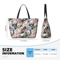 thumbnail image 4 of Xecao Colorful Flowers for versatile beach bag for women includes zipper pockets and waterproof material, ideal for vacations and adventures., 4 of 7