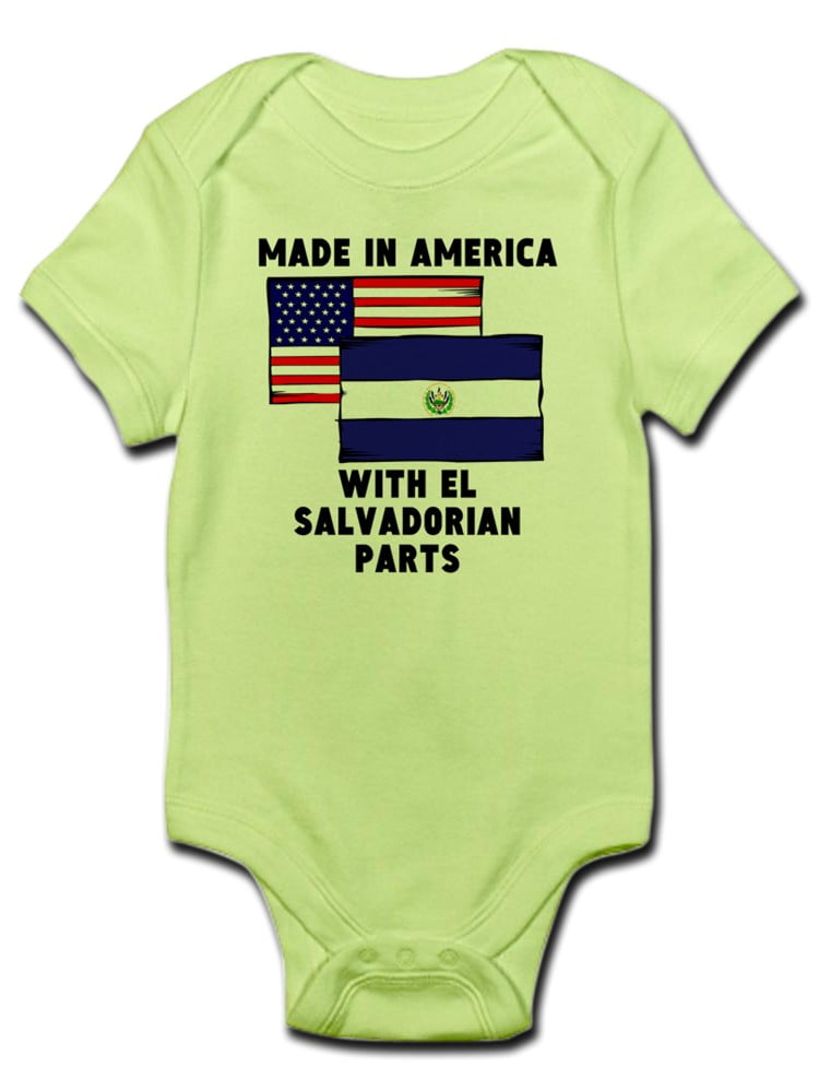 "Made In America With Swedish Parts" Baby Bodysuit - Cute Infant Romper With Funny Design
