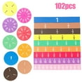 thumbnail image 2 of 102 Pcs Magnetic Rainbow Fraction Tiles Circles Math Manipulatives For Elementary School, 2 of 8