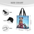 thumbnail image 4 of Naloa Elephant Sits Tote Bag for Women, Foldable Tote Bag With Zipper, Large Shoulder Bag, Top Handle Handbag for Travel, Work, Shopping, 4 of 9
