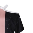 thumbnail image 4 of CEHVOM T-shirt Décontracté Imprimé pour Femmes Épaules Dénudées Col Halter Manches Courtes, 4 of 4