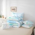 thumbnail image 6 of jejeloiu Handball Sport Theme 7 Pieces Bedding Comforter Set,Green Blue Ombre Full Bedding Set For Girls Kids Reversible, 6 of 8