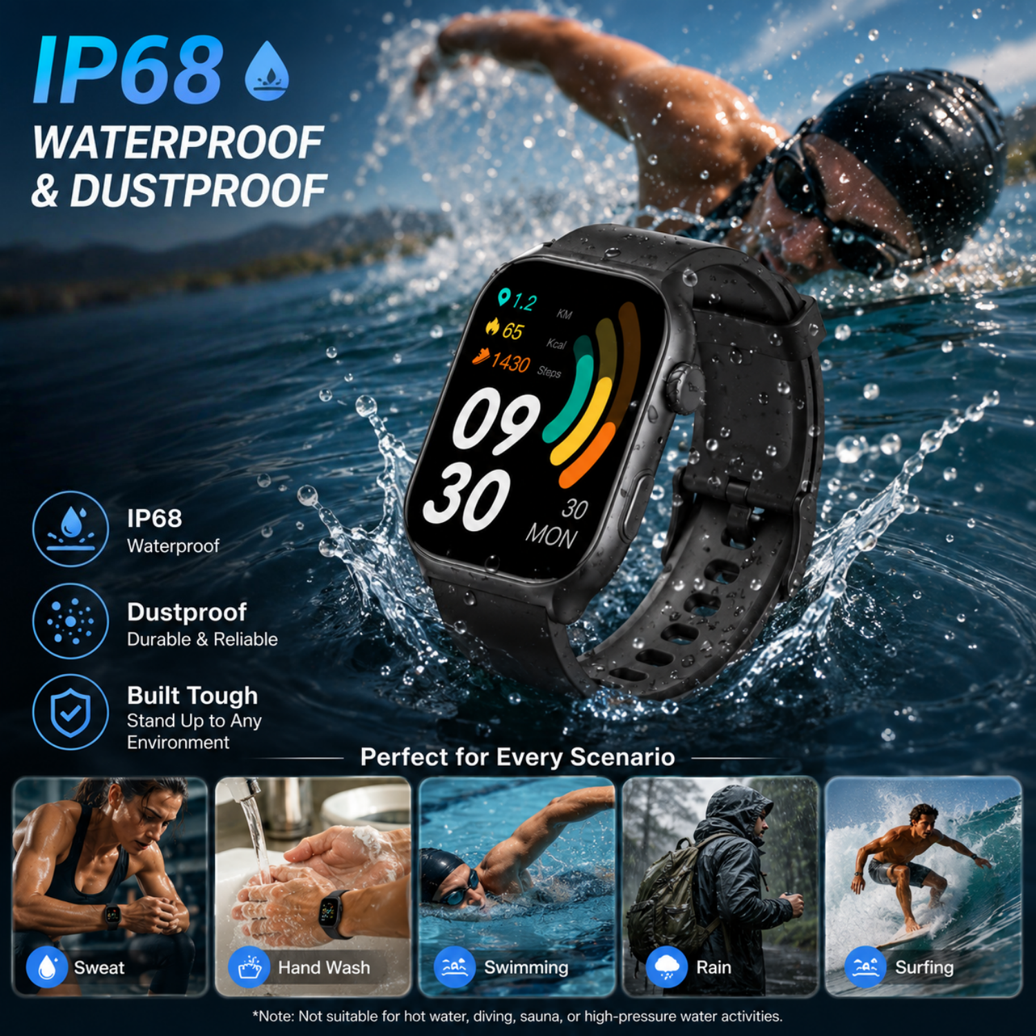 Memoria Smart Watch with Bluetooth Calling, 1.95" HD Screen photo 7