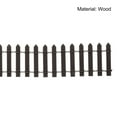 thumbnail image 5 of Unique Bargains Miniature Garden Fence, 35 Inch Long Picket Fence Mini Ornament, Coffee Color, 5 of 5