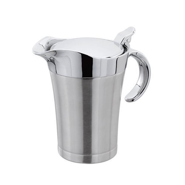 Dispensador de aceite de acero inoxidable, botella de vinagre a prueba de polvo, botella de salsa duradera para cocina, restaurante y barbacoa, 450 ml - Tamaño S
