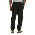 thumbnail image 2 of Harbor Bay by DXL Big and Tall Men's Cinched-Hem Jersey Pants Black, 8XL, 2 of 7