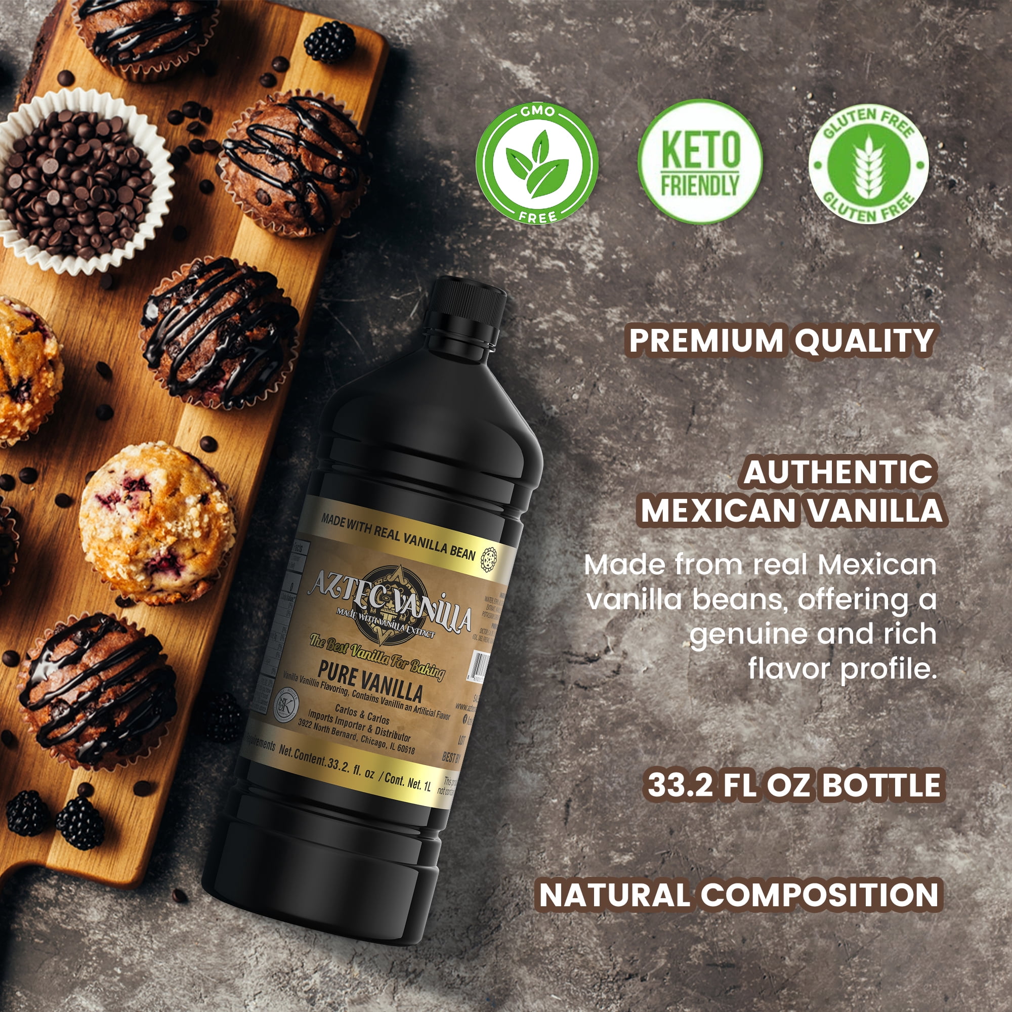Aztec Vanilla Mexican Vanilla Extract ( 33.2 Fl. Oz. | 1 L )