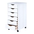 thumbnail image 1 of Pemberley Row Solid Wood White Utility Cart Rectangular Mobile Compact 15.25" x 13.25" x 25.75" Assembly Required, 1 of 9