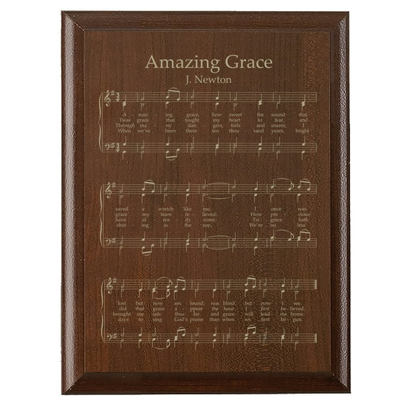 Sheet Music Wall Art Decor Plaque 9x12 - Amazing Grace