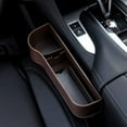 thumbnail image 1 of Organizador de espacio para asiento de automóvil, multifuncional con portavasos, caja de almacenamiento, NO SE AJUSTA a la consola central inferior al asiento (conductor marrón) BANYUO Hogar, 1 of 8