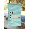 thumbnail image 2 of Carolines Treasures BB8141CHF California White Rabbit Blue Check Canvas House Flag, 2 of 4