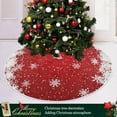 thumbnail image 6 of Coolnut Christmas Tree Skirt Snowflake Xmas Tree Skirt, Floor Door Round Mat Decorations for Holiday Party Home Christmas Day Ornaments,35.4", 6 of 6