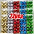 thumbnail image 2 of 24/72pcs Mini Electroplated Christmas Tree Balls Xmas Tree Pendants Hanging Decoration Set Festival Party Ornament Supplies, 2 of 5