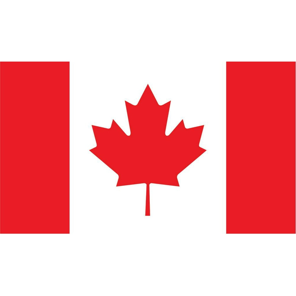 2Pack Canada Flag Decal Sticker 5Inches By 3Inches Laminated