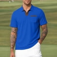 thumbnail image 3 of VgaVtl Big and Tall Polo Style Shirts for Men Short Sleeve Summer Collared Waffle Mens T Shirts Color Block Going Out, 3 of 5