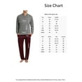 thumbnail image 4 of Mr. Sleep Adult Men's Soft Knit Cotton Pajama Pant and Long Sleeve Henley Button Down PJ Shirt Set - Burgundy with Black - S, 4 of 4