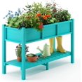 thumbnail image 6 of Dycanpo Raised Garden Bed with Legs and Storage Shelf, Outdoor Planter Box, 47x19x28in, Aruba Blue, 6 of 8