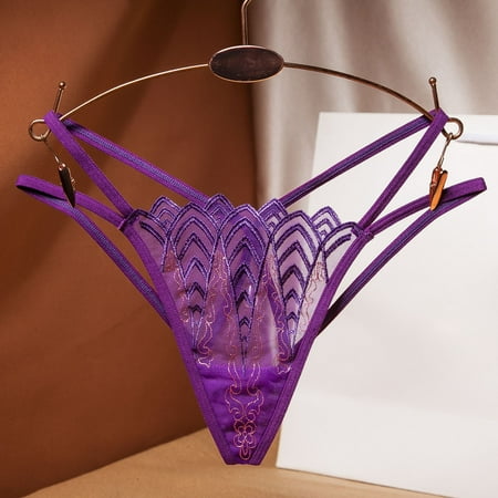 

Clothes Spring 2023 AXXD Thong Panties Thong Lace Pants Ladies Briefs Underwear Purple Free