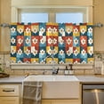 thumbnail image 2 of Yayeee Kitchen Curtains Tier Set of 2 Light Filtering 57"x36" Over Sink Window Panels, Yellow Checkered Daisy, 2 of 7