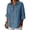 Blue, variant on Relaxed Button Up Top For With Casual Breathable Everyday Wear Lightweight Comfort Womens Workout Shirts