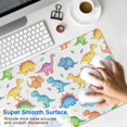 thumbnail image 4 of Long Mouse Pads for Desk,White Cartoon Colorful Dinosaurs Pattern Desk Mats on Top Of Desks, Desk Mouse Pad Extra Large with 3mm Non-Slip Base and Stitched Edge for Gaming,Office,Work,Home 31.5"x15.7", 4 of 6