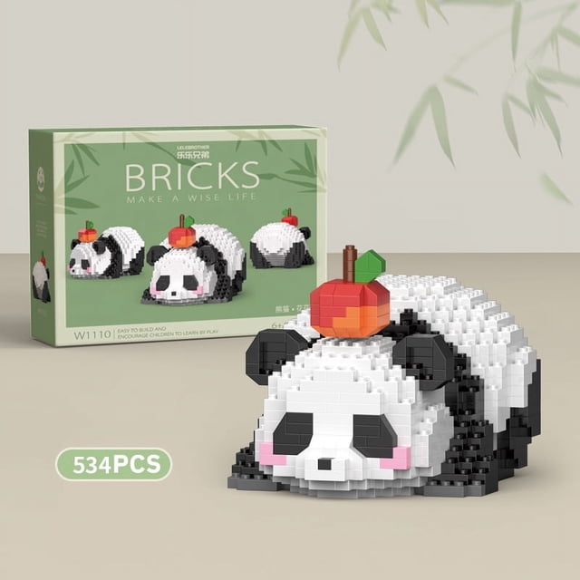 Cute Mini Chinese Style Animal Building Blocks Set, Creative DIY Assembled Panda Model, Educational Bricks Puzzle Toy, Ideal Birthday and Holiday Gift for Boys Kids