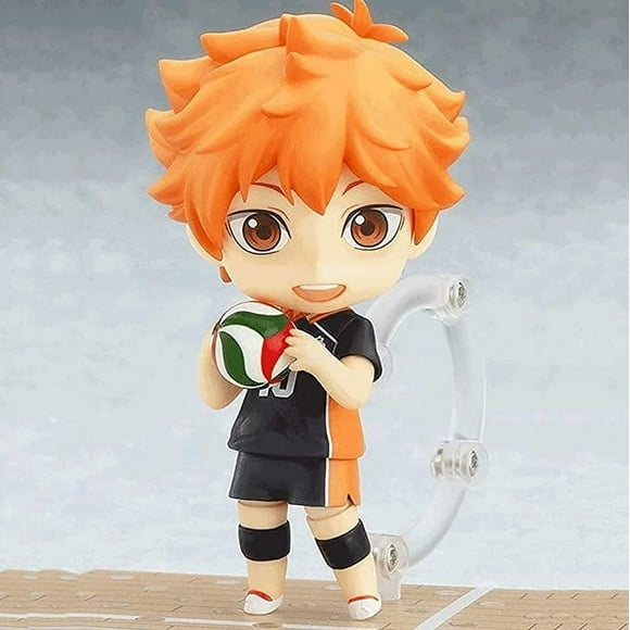 Anime Hinata Shoyo Action Figure, Q Version Volleyball Figure Model Cartoon Character Cake Topper Figure Toys Handmade Collectible Desktop Decoration Gifts for Fans 10Cm