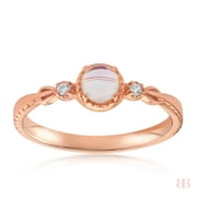 Blush & Bar Mystic Moonstone Mood Ring in 18k Rose Gold Vermeil, Size 4-13