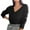 Black, variant on Fesfesfes Ladies V-Neck Sweater for Women Button Long Sleeve Temperament Solid Color Knit Tops Sweater Clothes Sale