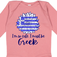 thumbnail image 4 of Inktastic I'm So Cute, I Must Be Greek Sunflower Boys or Girls Long Sleeve Baby Bodysuit, 4 of 5